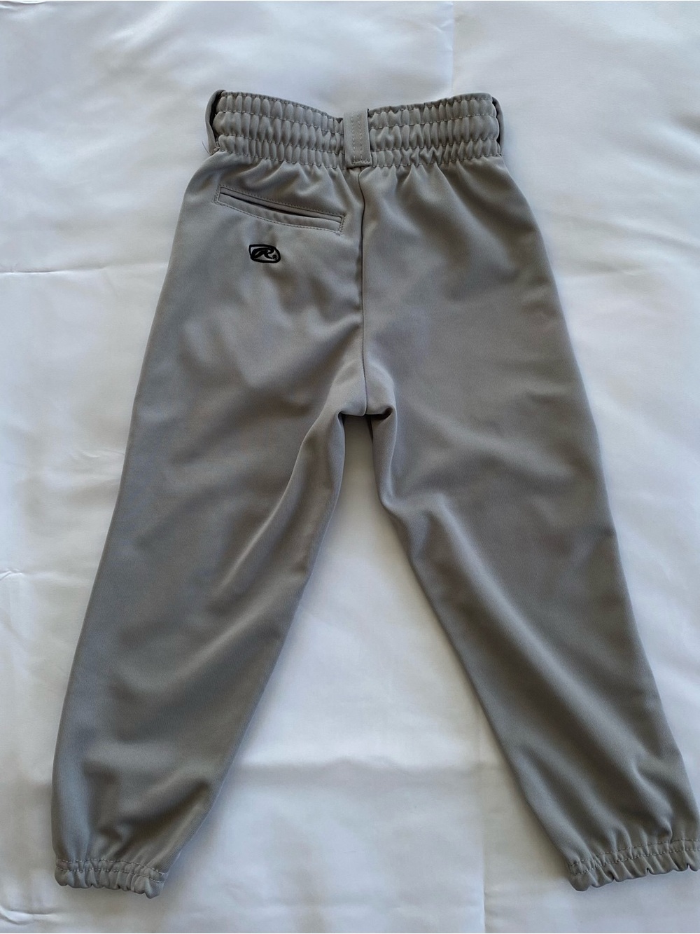 Rawlings grey youth baseball pants. Drawstring with elastic waistband. - Picture 2 of 4